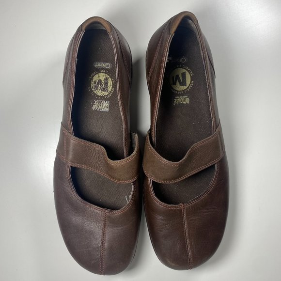 Merrell Women Shoes Mary Jane OrthoLite Strap Round Toe Leather Brown Sz 7.5 - Picture 10 of 16
